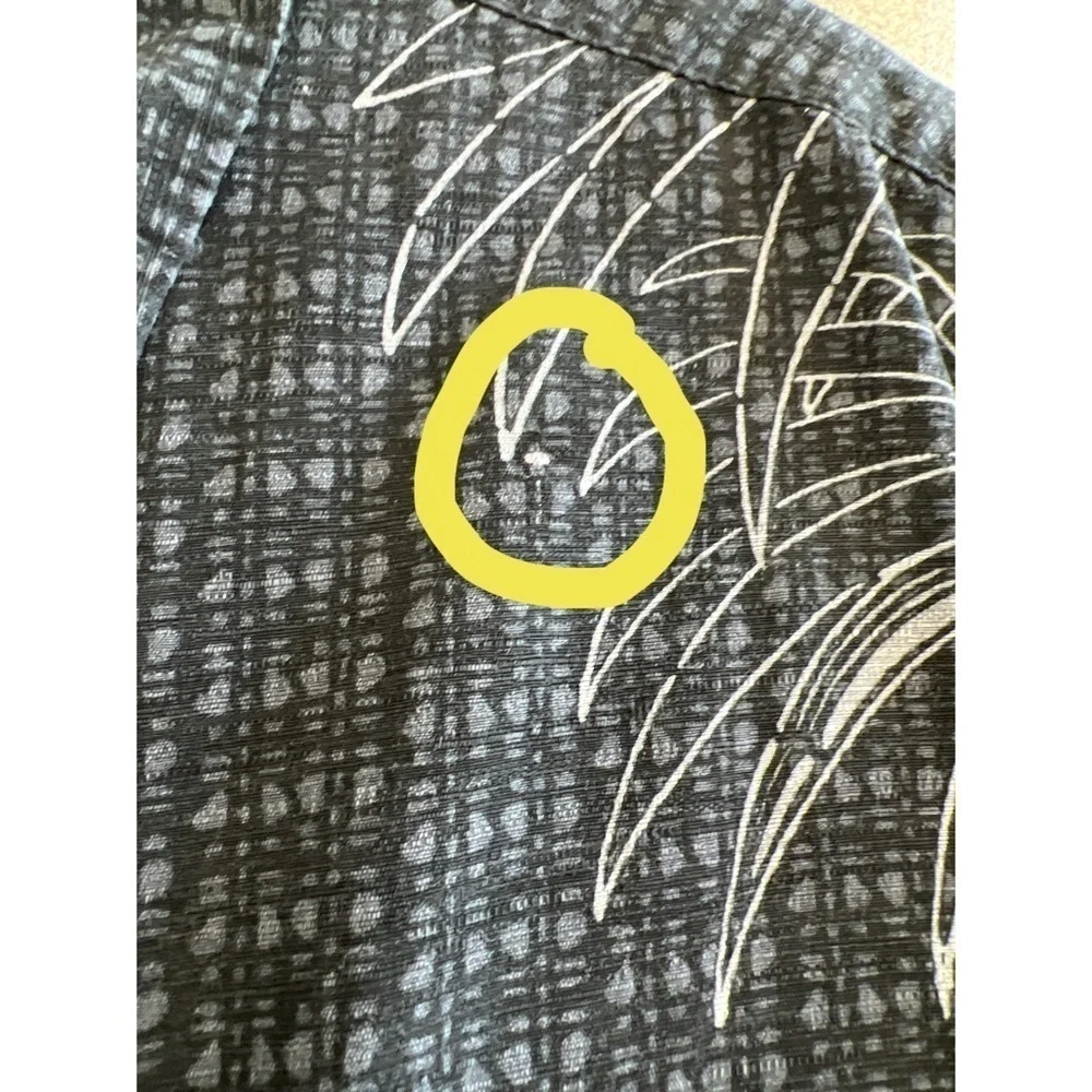 Jamaica JAXX 100% SILK SHORT SLEEVE BLACK PALMS SHIRT - SIZE XL - Picture 7 of 7